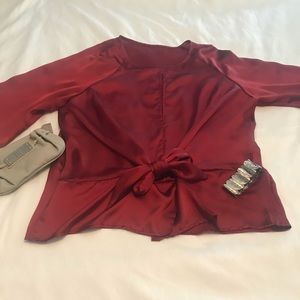 Silky burgundy blouse
